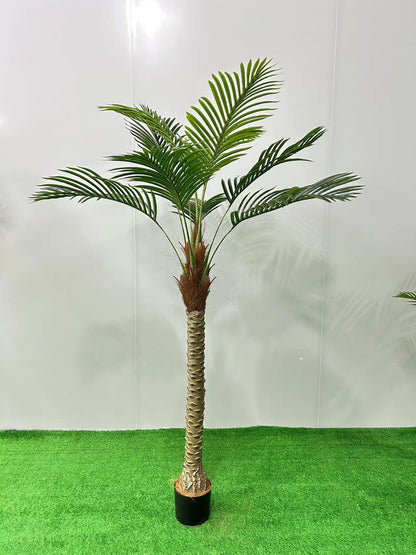 Имитация кокосовой пальмы, декоративные растения в горшках, большие растения
