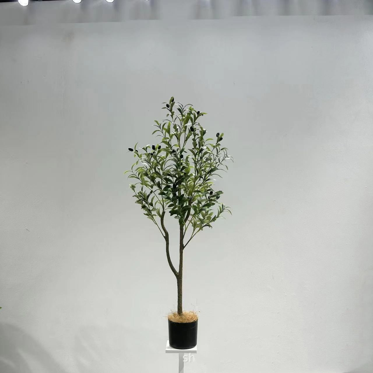 Искусственное оливковое дерево с имитацией фруктов, озеленение горшков