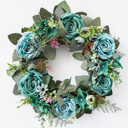 Simulated Rose Wreath Wall Decoration Wall Hanging