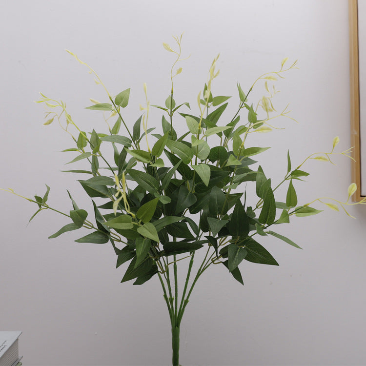 Simulated Green Leaves with 5 Forked Bundles of Willow Leaves