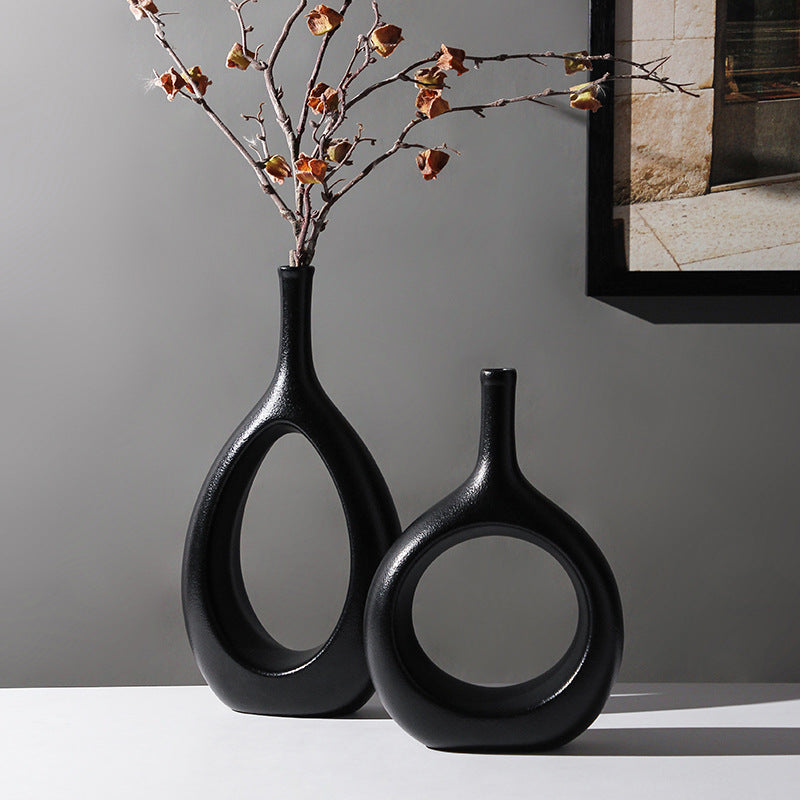 Minimalist Hollow Ceramic Vase