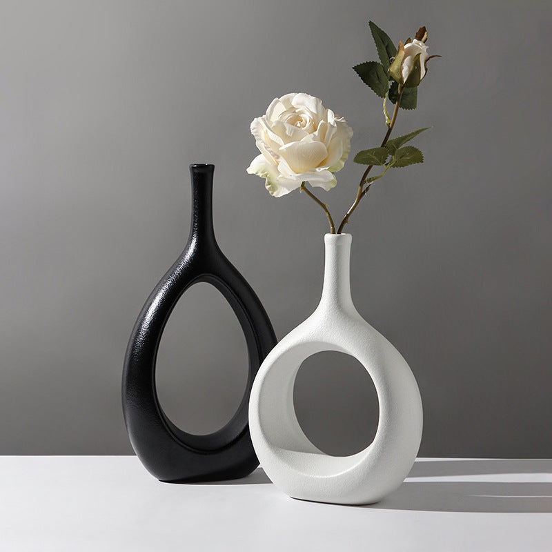 Minimalist Hollow Ceramic Vase
