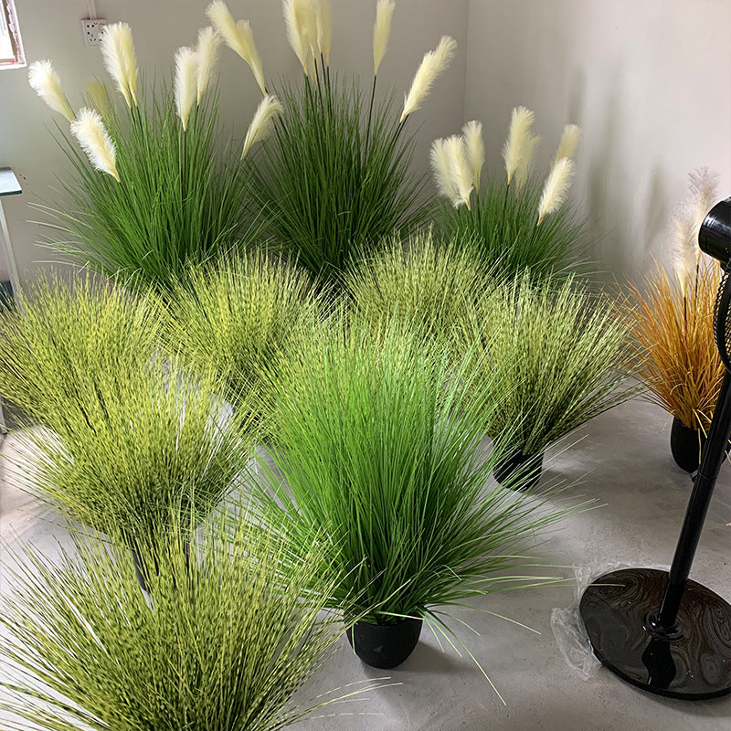 Wholesale Simulation Of Striped Grass Potted Plants And Home Bonsai Decorations