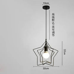 industrial bar dining room kitchen home chandelier pendant light e27 black metal shade modern nordic pendant lamp