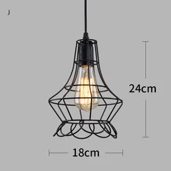 industrial bar dining room kitchen home chandelier pendant light e27 black metal shade modern nordic pendant lamp