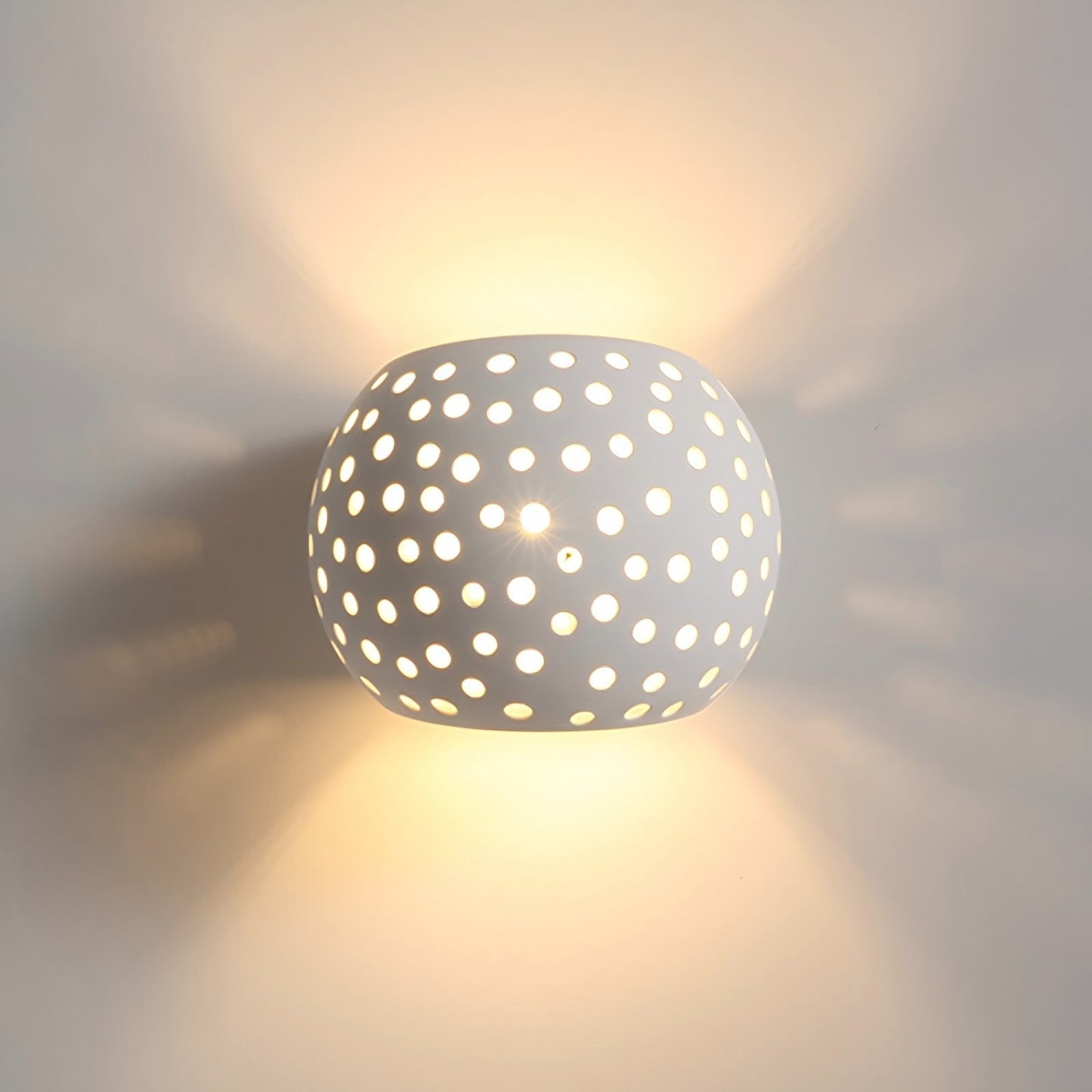 Spherical Gypsum Wall Lamp