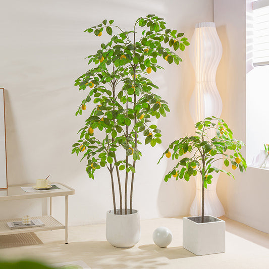 Large Simulation Lemon Tree Bonsai Living Room Indoor Fake Plants