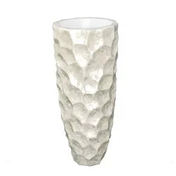 Новый набор из трех скандинавских простых художественных напольных ваз с белыми ракушками и цветочных горшков для домашнего декора 