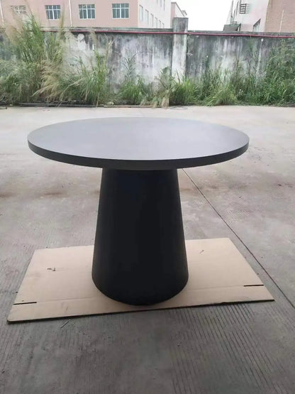 Заводские продажи высокопрочный прочный открытый круглый бетонный столик из стекловолокна и цемента для дома и сада 