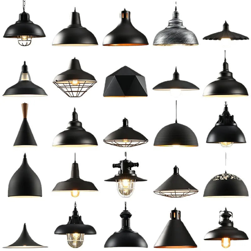 Промышленное декоративное черное освещение, подвесные потолочные люстры, скандинавская кухня, столовая, современный светодиодный подвесной светильник