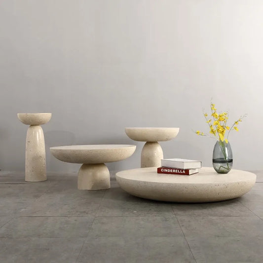 Elefante Modern Art Anthracite Cement Side Table