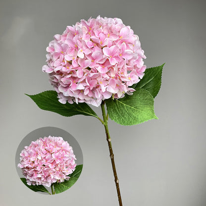 Simulated Hydrangea With Long Branches And Four Leaves