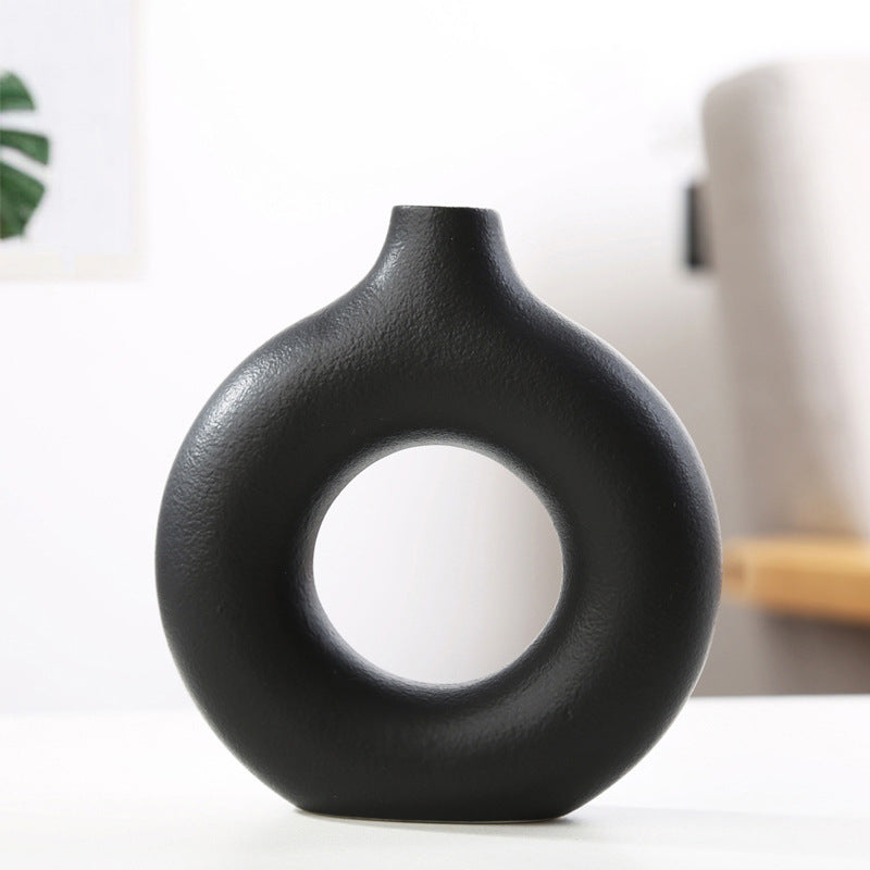 CV-005 Nature Nordic Porcelain Circle Ceramic Vase