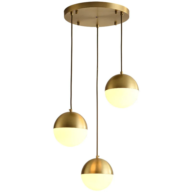 Скандинавский дизайн, три светильника, золотой польский современный подвесной светильник для столовой 