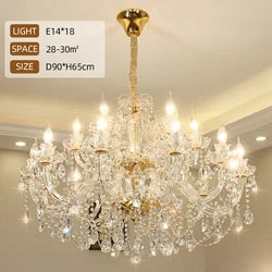 european style large project hotel villa hall modern classic maria theresa glass chandelier pendant light