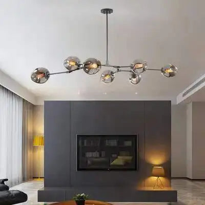 Новая художественная домашняя черная светодиодная большая роскошная люстра в европейском стиле, потолочный светильник, современное подвесное освещение для столовой