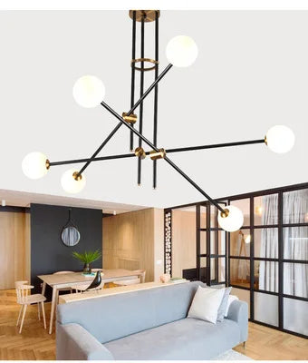 New art home black led large luxury european style chandelier ceiling lamp modern pendant lighting for dinning room