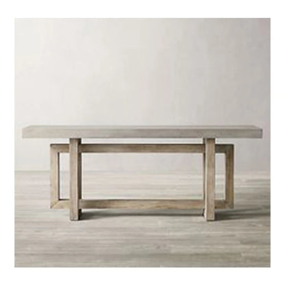 Coffee Table Tea Table Glass Fiber Reinforced Concrete Surface GRC and Wooden Modern Chinese Living Room Furniture